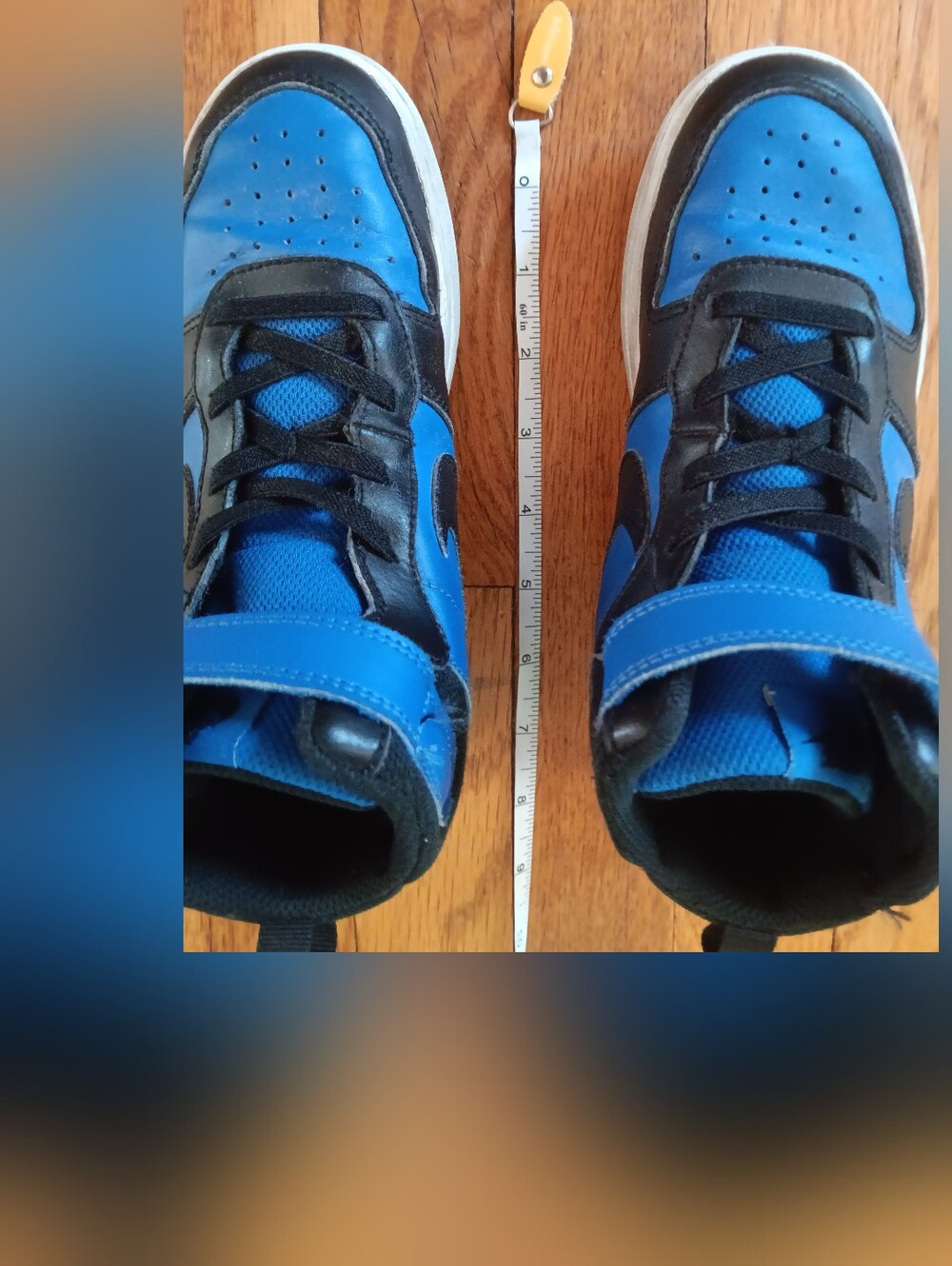 Nike Kids High-Top Sneakers in Royal Blue and Black - Picture 9 of 15
